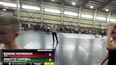 70 lbs Quarterfinal - Bowdee McPherson, JWC vs Brentyn Campbell, Cougars Wrestling Club