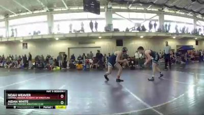 182 lbs Quarterfinal - Aidan White, Bulldog Premier Wrestling Club vs Noah Weaver, Central Indiana Academy Of Wrestling