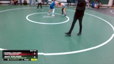 110 lbs Semifinal - Russell Goolsbey, Powell Wrestling Club vs Grady Bohlander, High Plains Thunder Wrestling Club