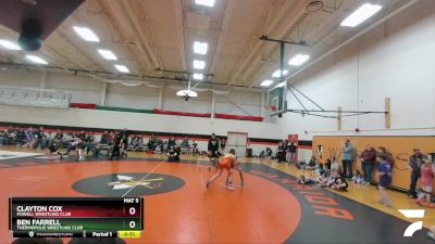 120-123 lbs Round 1 - Clayton Cox, Powell Wrestling Club vs Ben Farrell, Thermopolis Wrestling Club