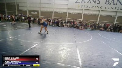 104-113 lbs Round 2 - Sadie Rhoades, Uintah Wrestling vs Alexa Marshall, Panguitch Wrestling