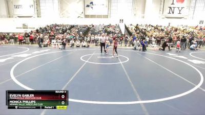 53-55 lbs Round 3 - Monica Phillips, Newark Valley Wrestling Club vs Evelyn Gabler, Franklinville Wrestling Club