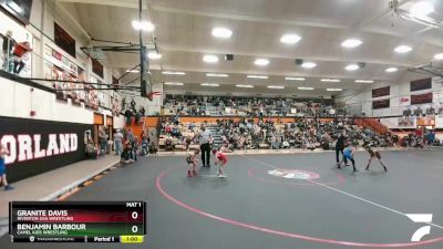 49 lbs Champ. Round 1 - Benjamin Barbour, Camel Kids Wrestling vs Granite Davis, Riverton USA Wrestling