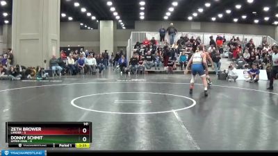 141 lbs Placement Matches (16 Team) - Donny Schmit, Upper Iowa vs Zeth Brower, Lander