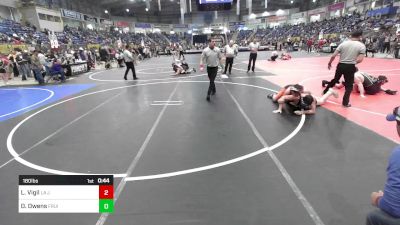 180 lbs Consi Of 8 #1 - Luis Vigil, La Junta Jr/Sr High School vs Damian Owens, Fruita Middle School