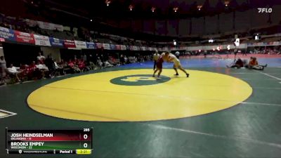 285 lbs Finals (2 Team) - Brooks Empey, Wisconsin vs Josh Heindselman, Oklahoma