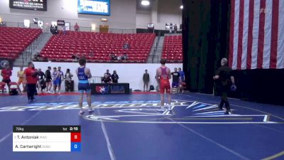 72 kg Rnd Of 32 - Tyler Antoniak, MWC Wrestling Academy vs Aiden Cartwright, Dubuque Wrestling Club