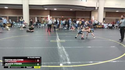 55 lbs 1st Place Match - Jackson Steiner, Niceville vs Paxton Holcombe, Carolina Reapers