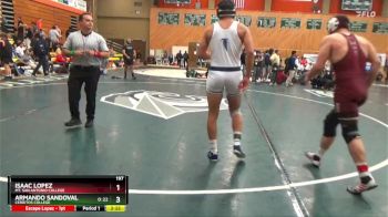 197 lbs 7th Place Match - Isaac Lopez, Mt. San Antonio College vs Armando Sandoval, Cerritos College