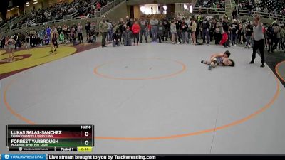 87 lbs Cons. Round 5 - Lukas Salas-Sanchez, Thurston Middle Wrestling vs Forrest Yarbrough, McKenzie River Mat Club