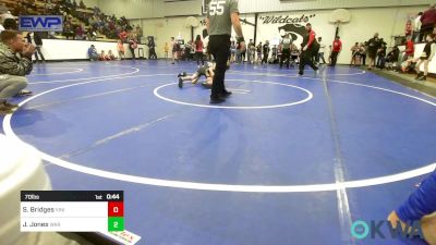 70 lbs Rr Rnd 1 - Shane Bridges, Vinita Kids Wrestling vs Jackson Jones, Warner Eagles Youth Wrestling