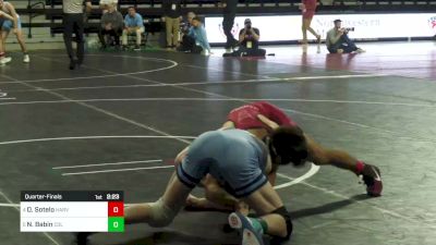 125 lbs Quarterfinal - Diego Sotelo, Harvard vs Nick Babin, Columbia