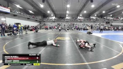 60 lbs Quarterfinal - Brodey Green, Wentzville Wrestling Federation-AAA vs Maxx Russell, Pleasant Hill Youth Wrestling Club-AAA