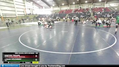 195 lbs Semifinal - Logan Holdaway, JWC vs Sawyer Troupe, Flathead High School Wrestling