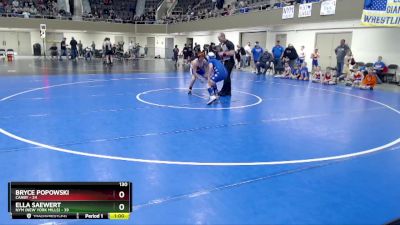 130 lbs Semis (4 Team) - Ella Saewert, NYM (New York Mills) vs Bryce Popowski, Canby