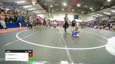 49 lbs Round Of 16 - Nolan-Ryan Brewer, Pocola Youth Wrestling vs Hank Deckard, R.A.W.