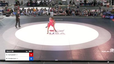 126 lbs Rnd Of 128 - Dillon Campbell, Ohio vs Miles Anderson, Nebraska