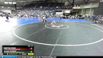 77 lbs Semifinal - Ryder Kooken, Anacortes Hawkeyes Wrestling Club vs Denton Omlid, Cherry Creek Wrestling Club