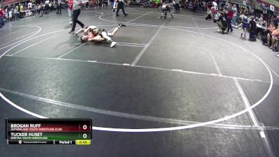 100 lbs Cons. Round 5 - Brogan Ruff, Sutherland Youth Wrestling Club vs Tucker Huset, Gretna Youth Wrestling