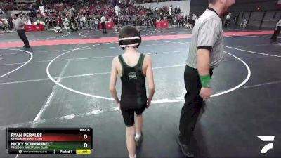 79 lbs Cons. Round 3 - Ryan Perales, Kewaskum Wrestling vs Nicky Schnaubelt, Freedom Wrestling Club