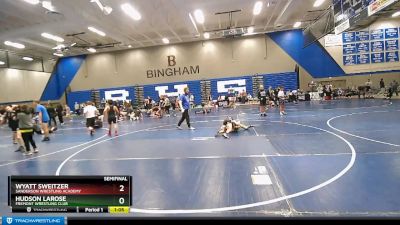 69 lbs Semifinal - Hudson LaRose, Fremont Wrestling Club vs Wyatt Sweitzer, Sanderson Wrestling Academy