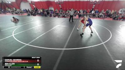 119 lbs Champ. Round 2 - Ben Klein, Wisconsin vs Samuel Gehring, Slinger Red Rhinos Wrestling Club