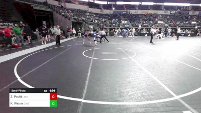 122 lbs Semifinal - Zach Pruitt, Lees Summit West Titans vs Kaden Weber, CIWC Team Intensity