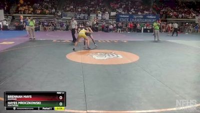 D 1 113 lbs Cons. Round 2 - Brennan Mays, Sulphur vs Hayes Mroczkowski, Southside