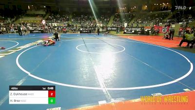 49 lbs Quarterfinal - Zeth Dykhouse, Massa's Maniacs vs Hudson Broz, Nebraska Boyz