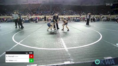 70 lbs Consi Of 8 #1 - Greysen Parnell, Harrah Little League Wrestling vs Noah Yates, Newcastle Youth Wrestling