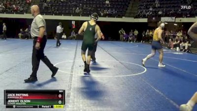 165 lbs Cons. Round 3 - Jack Patting, Augustana (IL) vs Jeremy Olson, Illinois Wesleyan