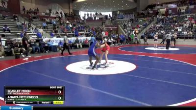 6A 155 lbs Quarterfinal - Anaiya Mcclendon, North Little Rock vs Scarlet Moon, Fort Smith Northside