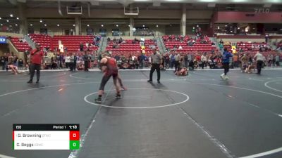 150 lbs Quarterfinal - Dodge Browning, Oz Trojan Wrestling Club vs Charlie Beggs, El Dorado Wrestling Club