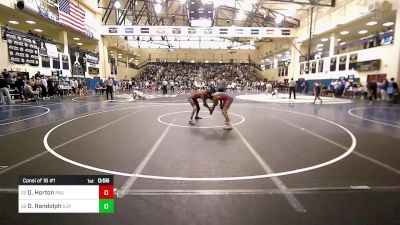 107 lbs Consi Of 16 #1 - Derrik Horton, Paulsboro vs Daniel Randolph, Owen J. Roberts