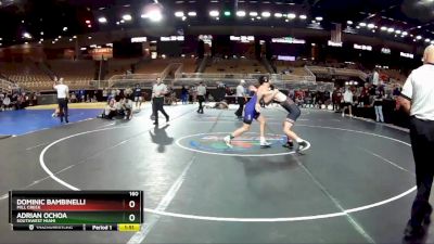 160 lbs Quarterfinal - Dominic Bambinelli, Mill Creek vs Adrian Ochoa, Southwest Miami