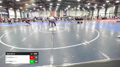 220 lbs Rr Rnd 3 - Brycen Arthur, Patriot USA Wrestling Club vs Abe Keep, Camp Reynolds Wrestling Club