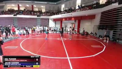 157 lbs Champ. Round 1 - Axl Tucker, Ponca City High School Wrestling vs Jacob Hadden, Redskins Wrestling Club