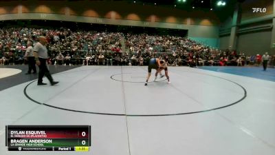 106 lbs Champ. Round 2 - Bragen Anderson, La Grande High School vs Dylan Esquivel, El Dorado HS (Placentia)