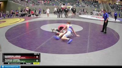 132 lbs Cons. Semi - Thomas Wippel, Eagle Point Youth Wrestling Cl vs Kameron Lerno, Oregon City High School Wrestl