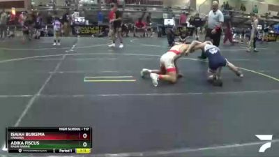 117 lbs Quarterfinal - Adika Fiscus, Ragin Raisins vs Isaiah Buikema, Hanover