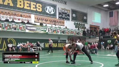 144 lbs Cons. Round 2 - Cooper Westfall, Hoover (North Canton) vs Ankit Gnyawali, Upper Arlington