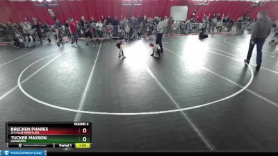 43-44 lbs Round 2 - Brecken Phares, JJ`s Club Wrestling vs Tucker Maxson, Minnesota