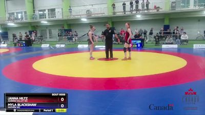 57kg Round 1 - Janna Hiltz, Alberni Valley WC vs Myla Blackshaw, Matmen WC