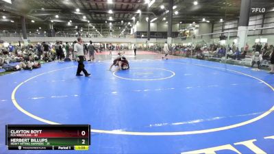 285 lbs Round 2 (4 Team) - Clayton Boyt, FCA WRESTLING vs Herbert Billups, HEAVY HITTING HAMMERS