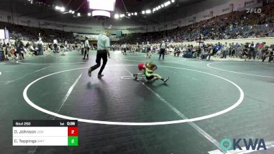 46 lbs Consi Of 32 #2 - David Johnson, Lions Wrestling Academy vs Colt Toppings, Smith Wrestling Academy