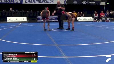 116 lbs Champ. Round 2 - Victoria Seal, Simon Fraser University vs Betty Cherry, Emmanuel College