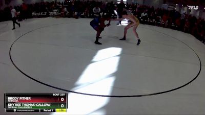 116 lbs Champ. Round 2 - Khy`ree Thomas-Calloway, Sherman Challengers vs Brody Pitner, Nebraska