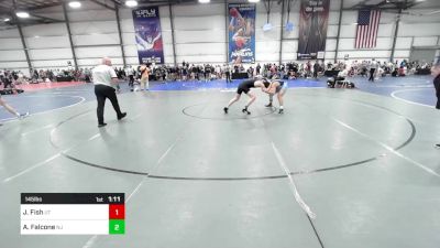 145 lbs Round Of 64 - Josh Fish, UT vs Aj Falcone, NJ