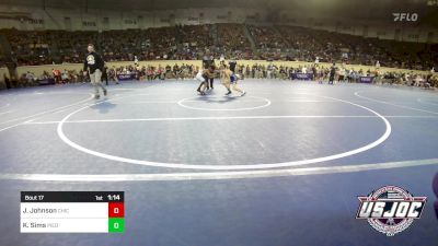 70 lbs Round Of 32 - Jayzlynn Johnson, Chickasha Youth Wrestling vs Kingston Sims, Piedmont