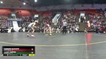 120 lbs Quarterfinals (8 Team) - Connor Gleason, Portland HS vs Lucky Gartin, Algonac HS